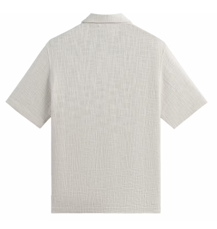 Kith Textured Cotton Boxy Collared Overshirt Off White Size Small BRAND NEW