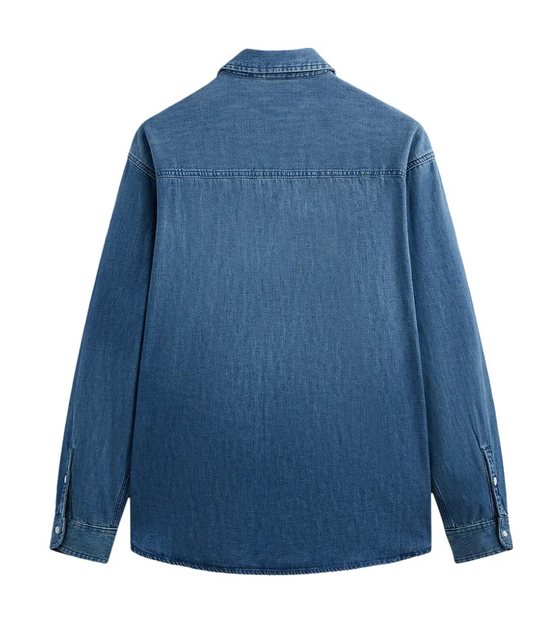 Kith Chambray Apollo Shirt 'Mid Indigo' Size Small BRAND NEW