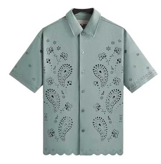 Kith Isaac Microsuede Buttondown Harbour Size Small BRAND NEW