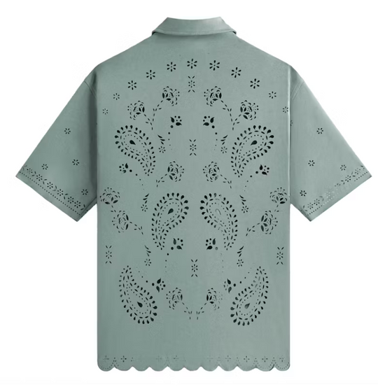 Kith Isaac Microsuede Buttondown Harbour Size Small BRAND NEW