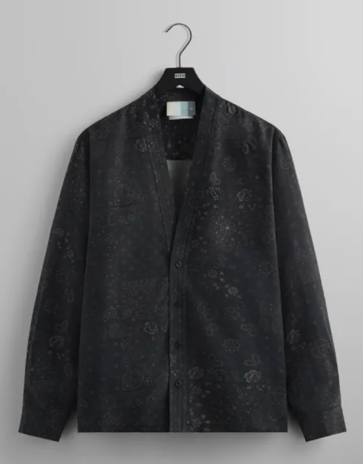 Kith Cupro Linen Sullivan Gi Shirt - Black Size Medium BRAND NEW