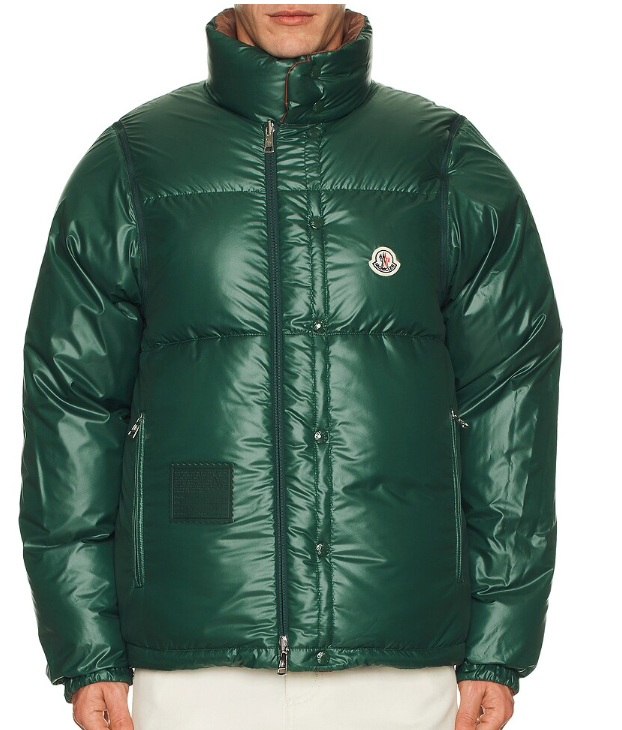 Moncler Verone 1 Reversible Monogram Brown Jacket Size 5