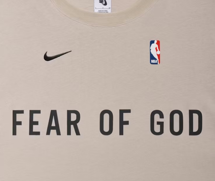 Fear of God x Nike Warm Up T-shirt Oatmeal Size Small BRAND NEW