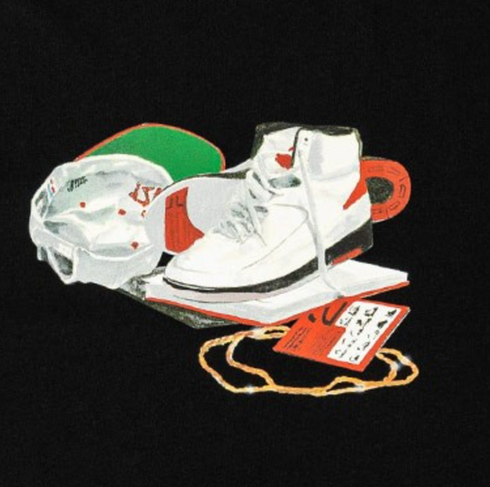 Jordan Men Flight Artist Series Tee (black / white) Size Small BRAND NEW (DV1439-010)