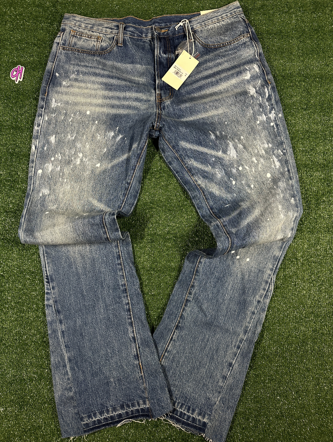 MNML Men's Blue Brand New Flare Denim Jeans - Size 38