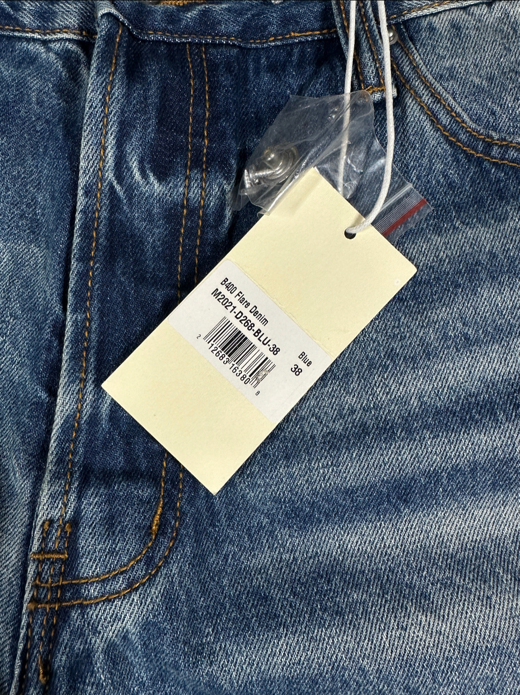 MNML Men's Blue Brand New Flare Denim Jeans - Size 38