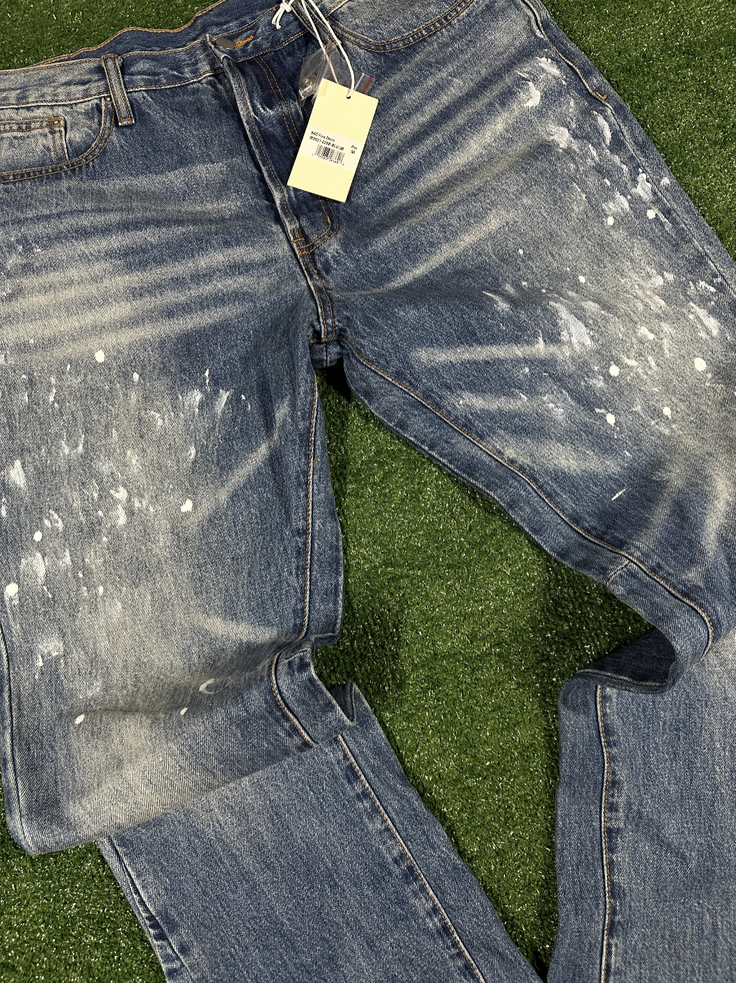 MNML Men's Blue Brand New Flare Denim Jeans - Size 38