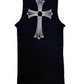 Chrome Hearts T-Bar Cross Logo Black Tank Top - Size Large