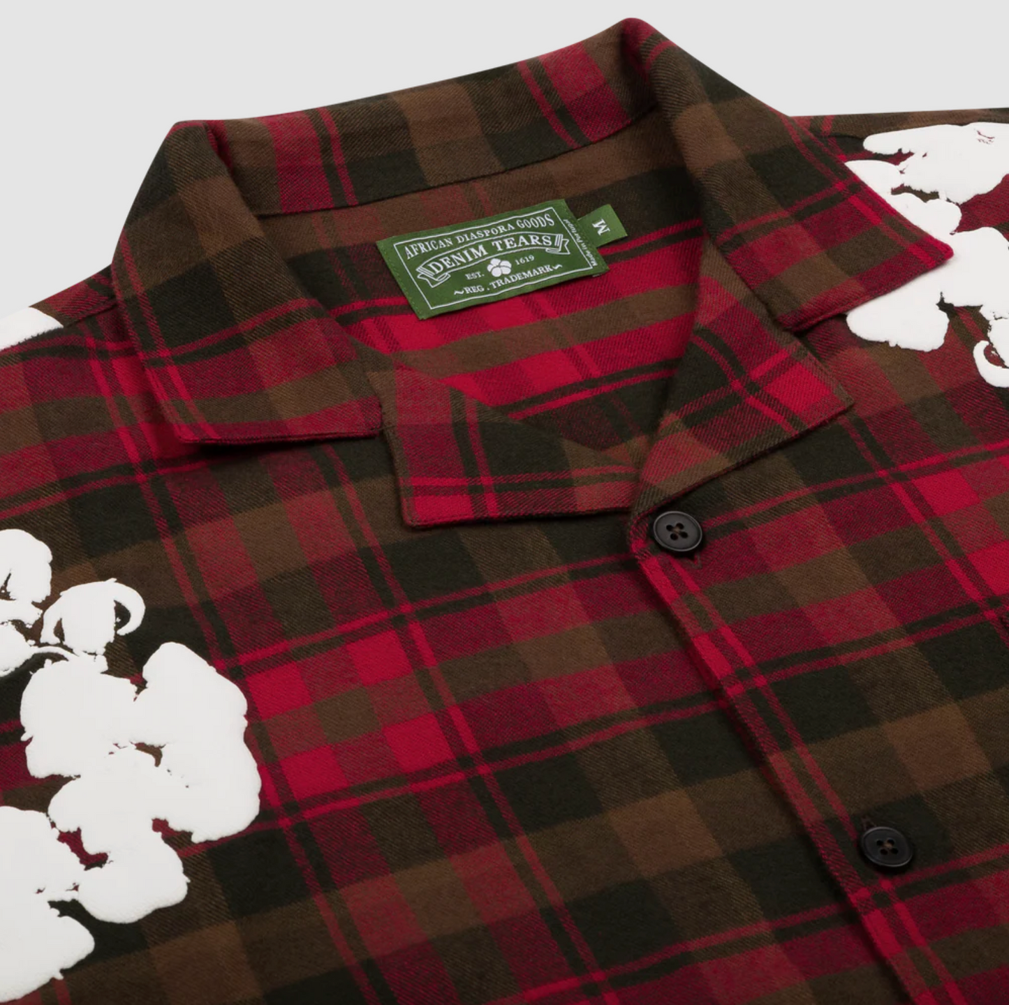 Denim Tears Cotton Wreath Red Pajama Shirt Size Medium