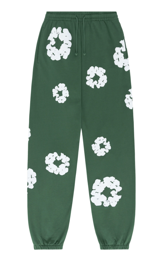 Denim Tears The Cotton Wreath Sweatpants in Green Size Large