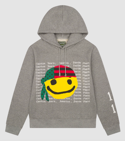 Denim Tears X CPFM 'Cactus Smiley' Grey Hoodie Size Large
