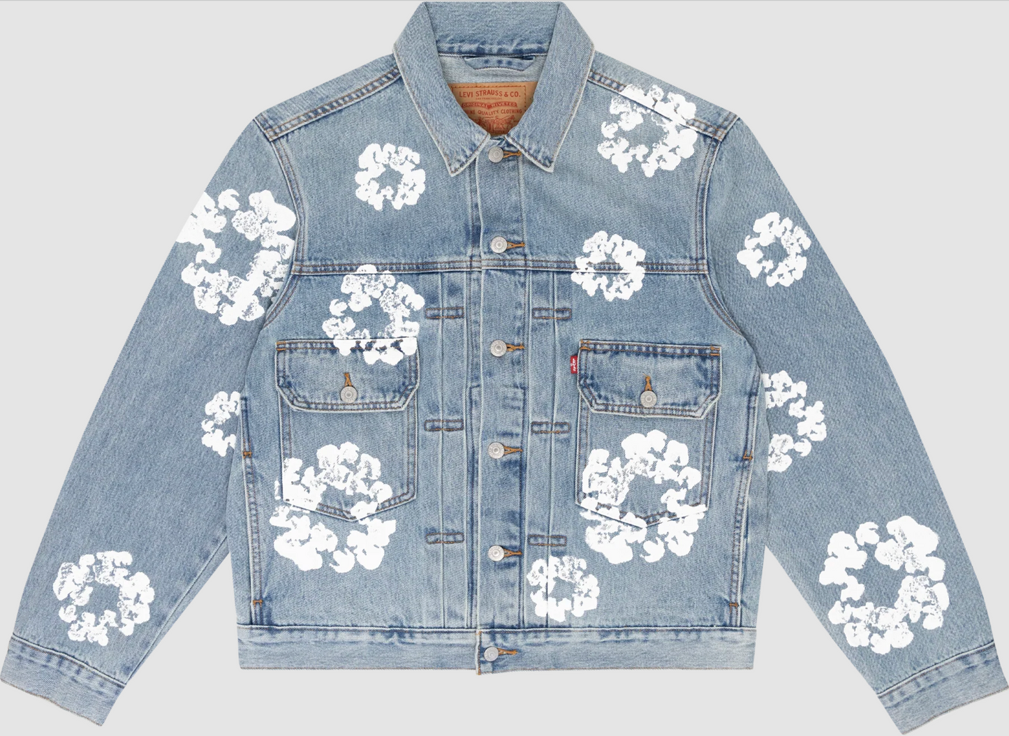Denim Tears X Levi's 'All Over Wreath' Denim Jacket XXL