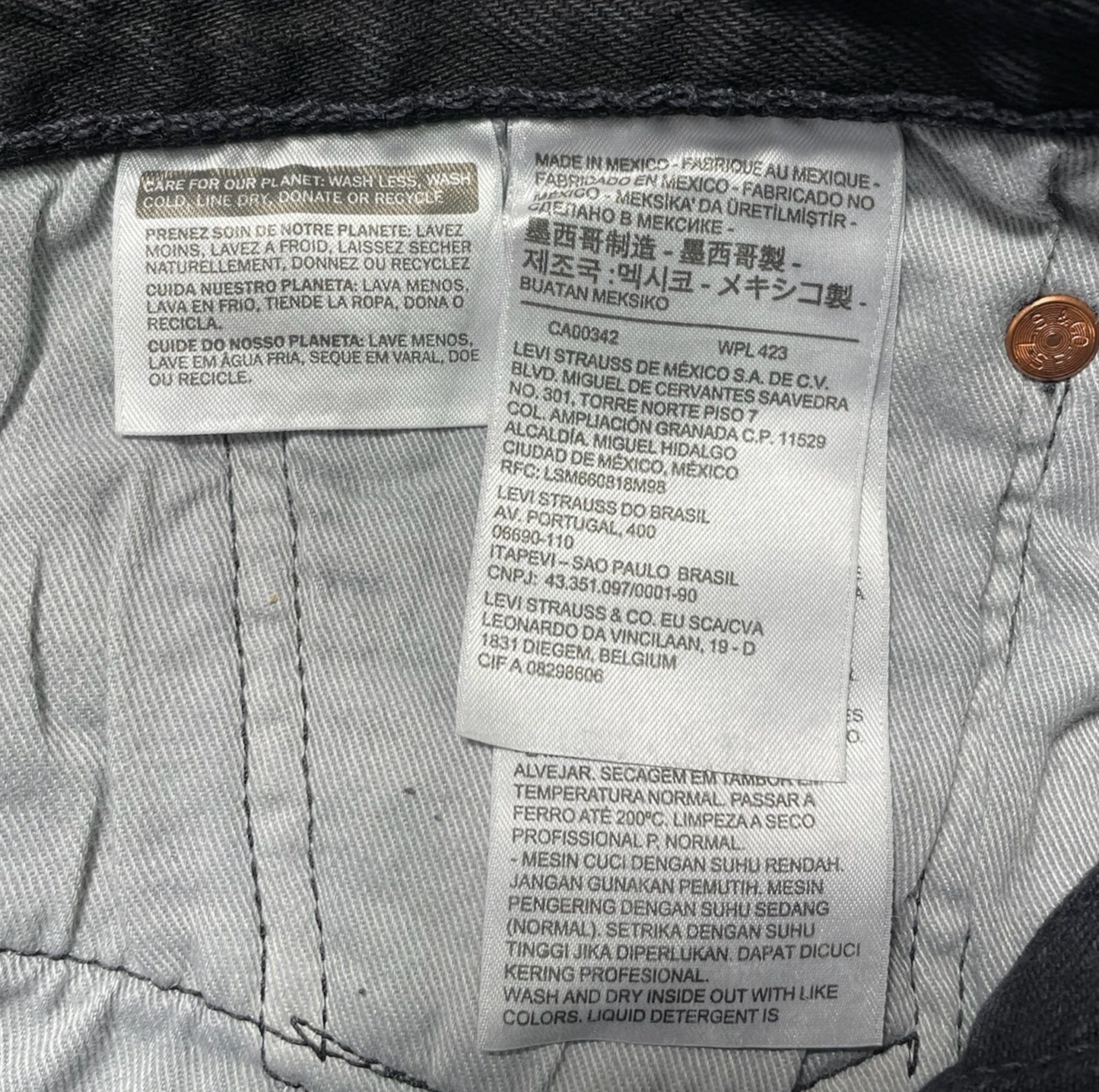 Denim Tears X CPFM Levi's '4th Of July' Black Denim Jeans 27