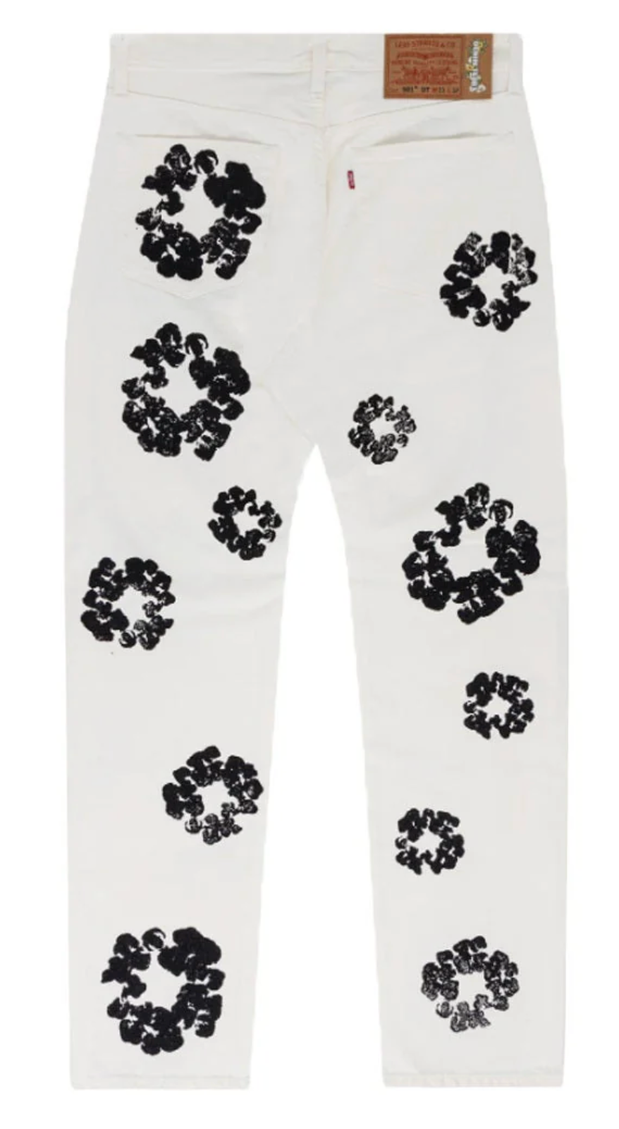 Denim Tears X Levi's 'Cotton Wreath' White Denim Jeans Size 31