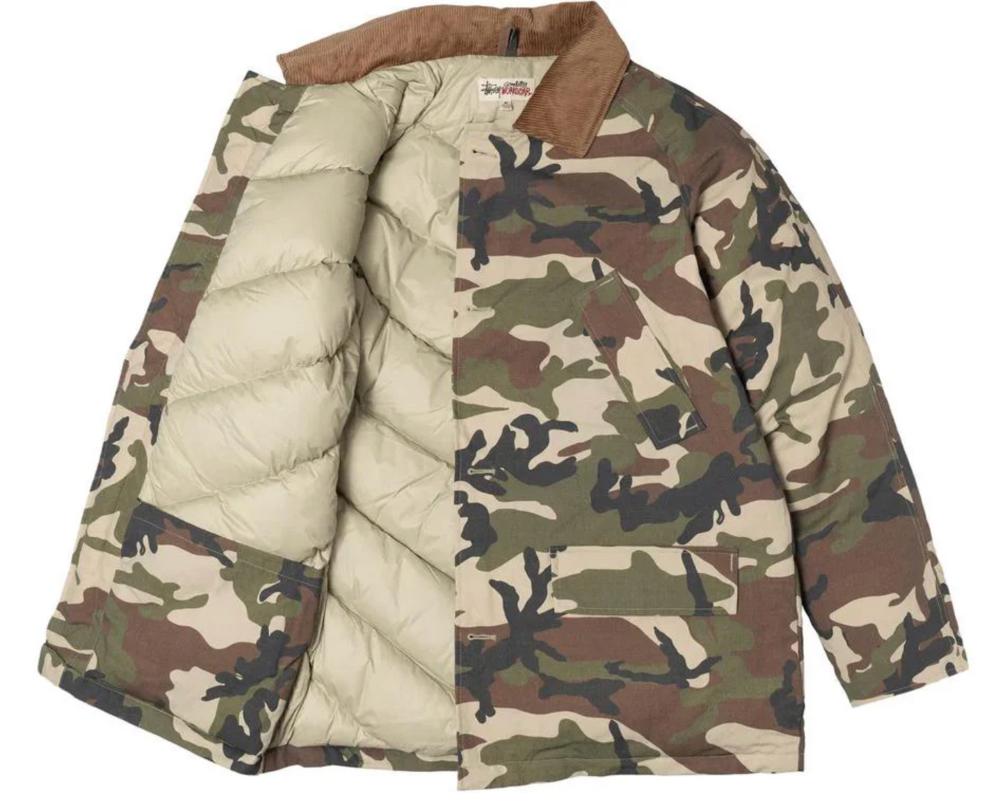 Denim Tears X Stussy RipStop Camo Down Jacket Size XL