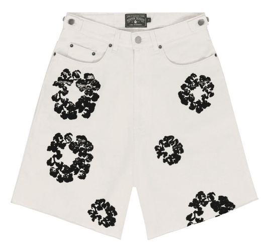Denim Tears The Cotton Wreath White Jean Short Size LG