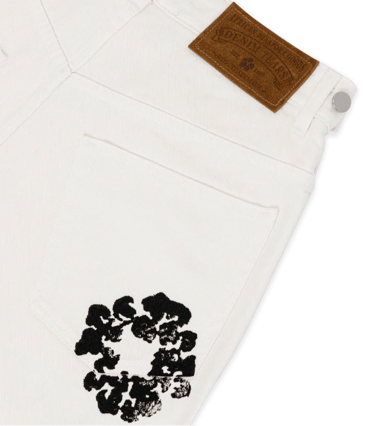 Denim Tears The Cotton Wreath White Jean Short Size XL