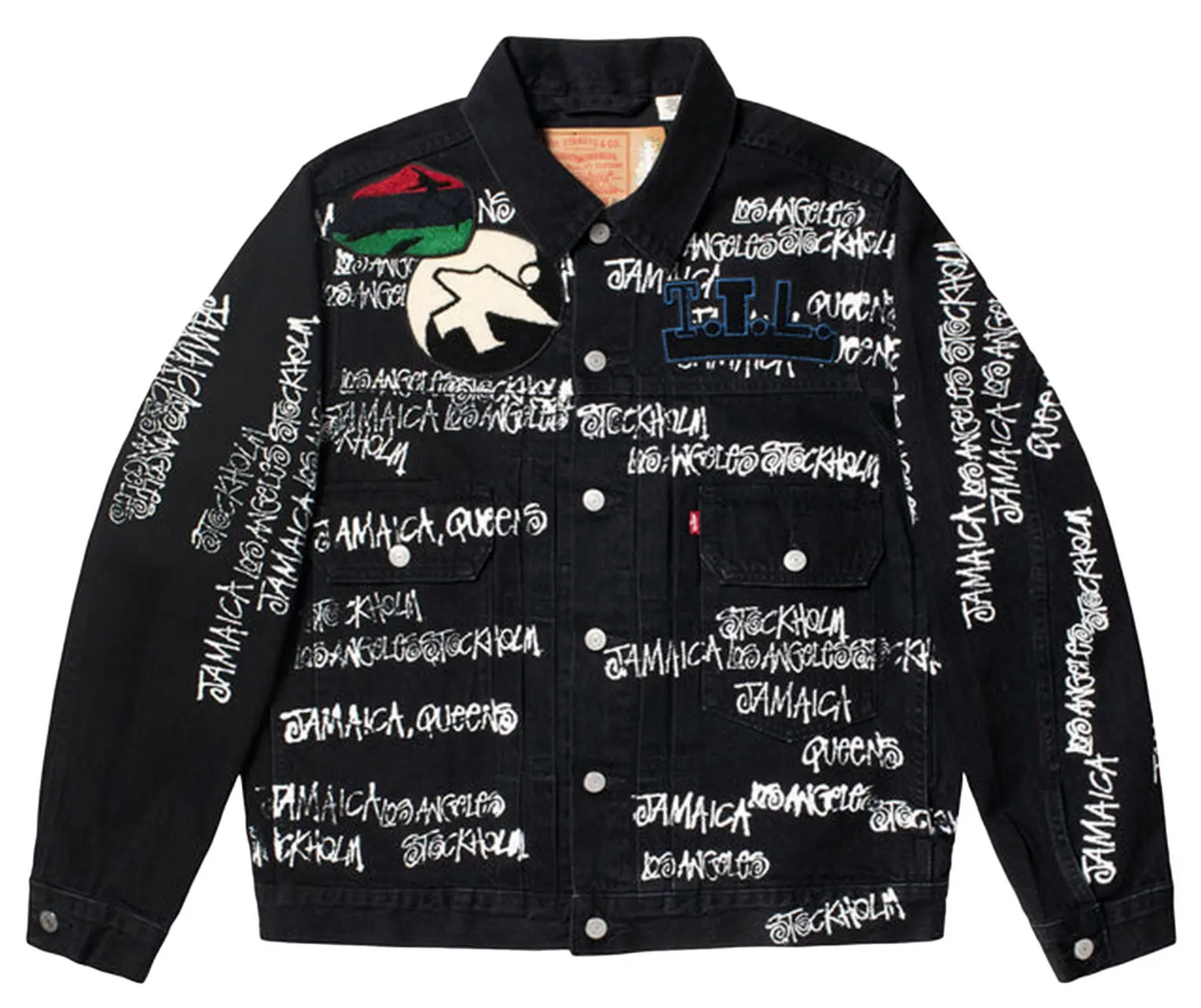 Denim Tears X Stussy X Our Legacy TTL Black Denim Jacket Size LG