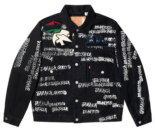 Denim Tears X Stussy X Our Legacy TTL Black Denim Jacket Size LG
