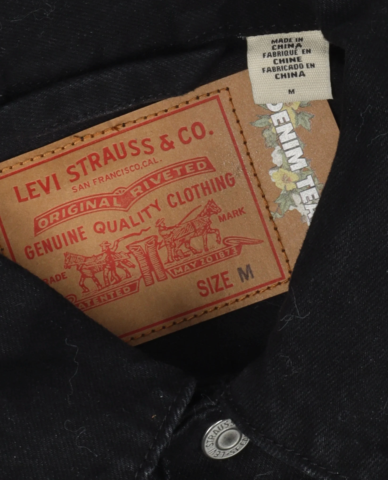 Denim Tears X CPFM Levi's '4th Of July' Black Denim Jacket XL