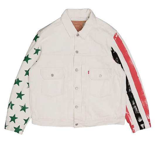Denim Tears X CPFM Levi's '4th Of July' White Denim Jacket LG
