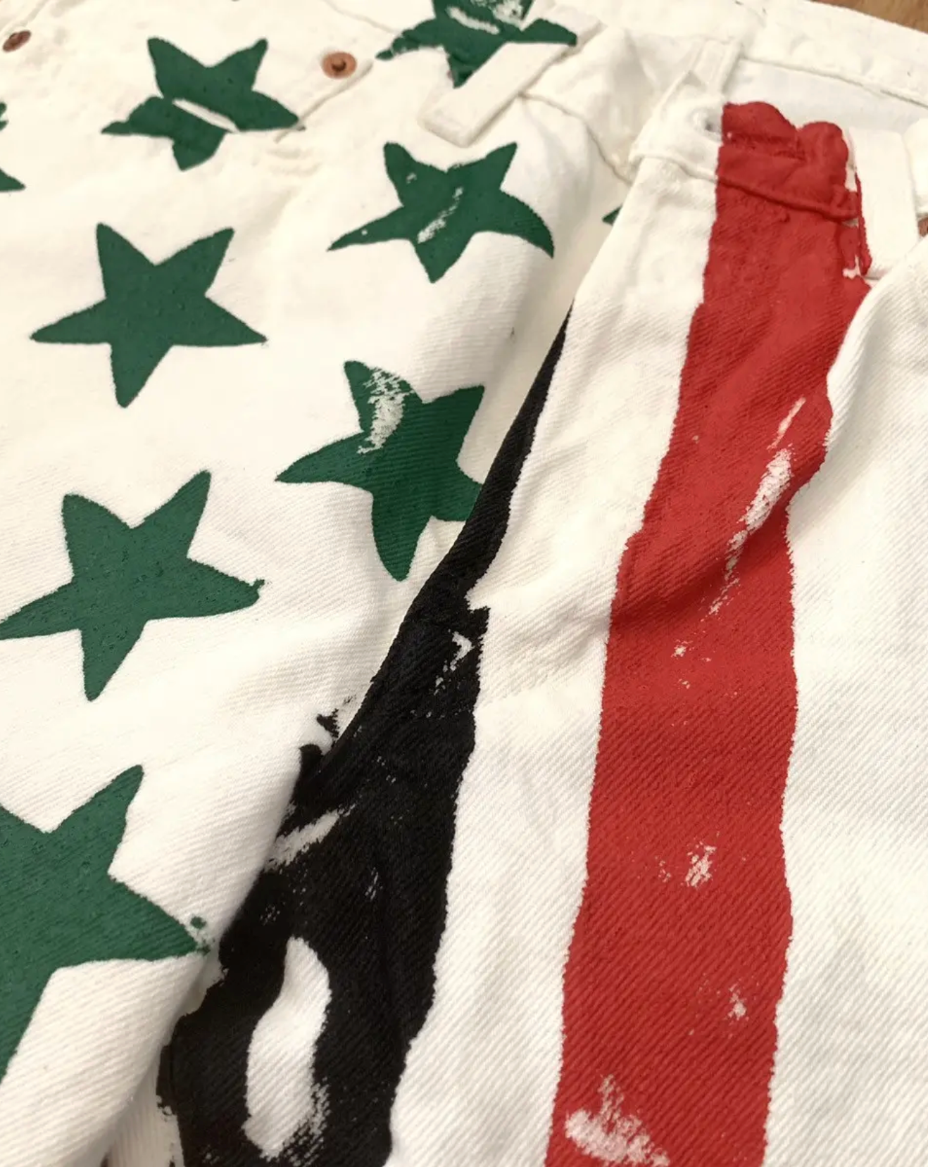 Denim Tears X CPFM Levi's '4th Of July' White Denim Jeans 34