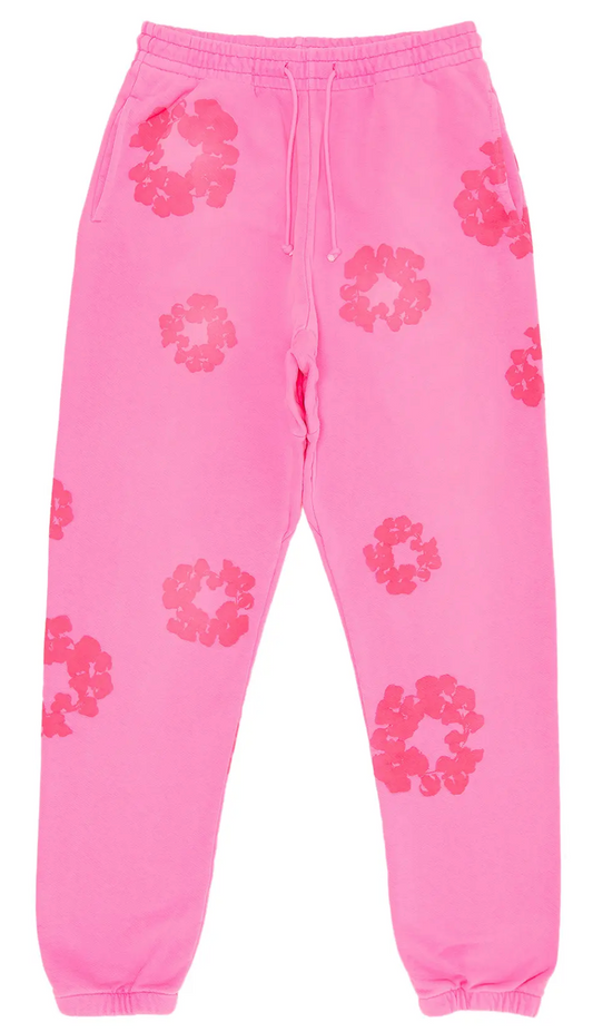 Denim Tears Mono Cotton Wreath Pink Sweatpants Size LG