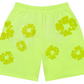 Denim Tears Mono Cotton Wreath Neon Green Sweatshorts Size MD
