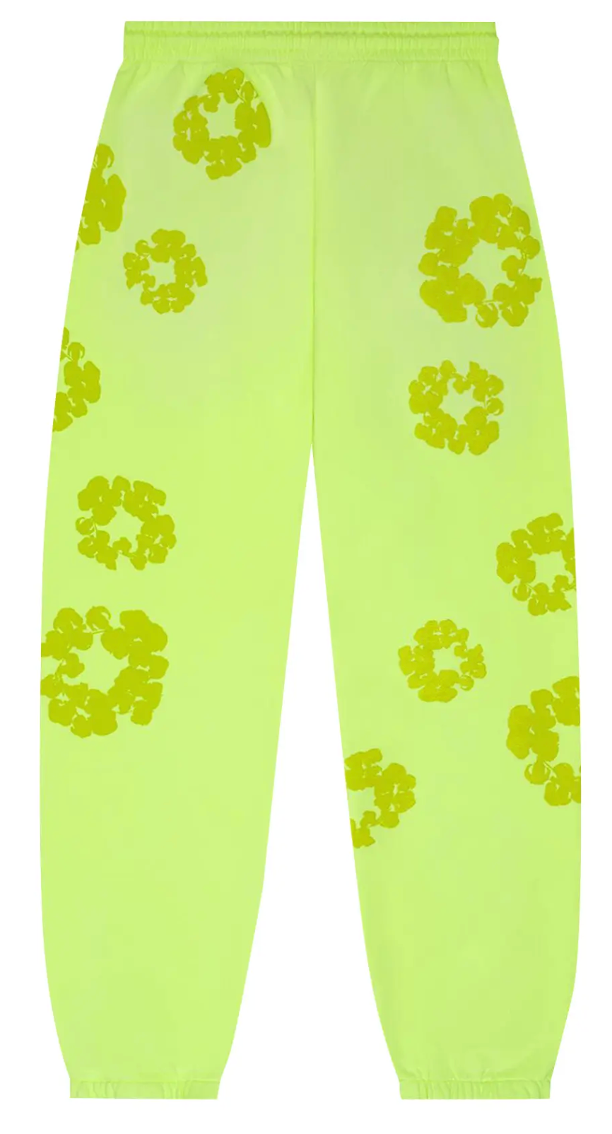Denim Tears Mono Cotton Wreath Neon Green Sweatpants SM