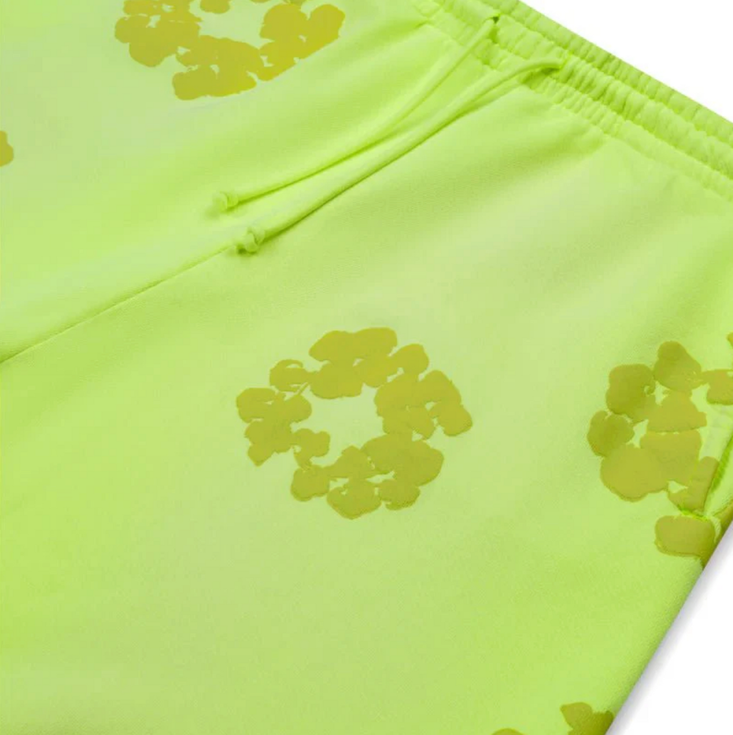 Denim Tears Mono Cotton Wreath Neon Green Sweatpants SM