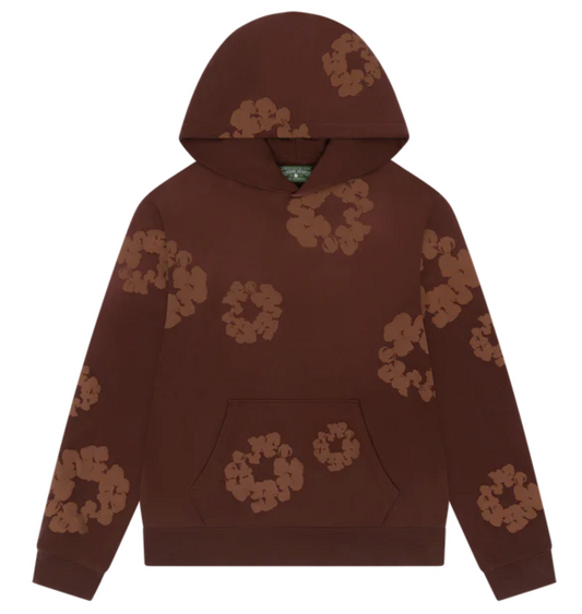Denim Tears Mono Cotton Wreath Brown Hoodie Size LG