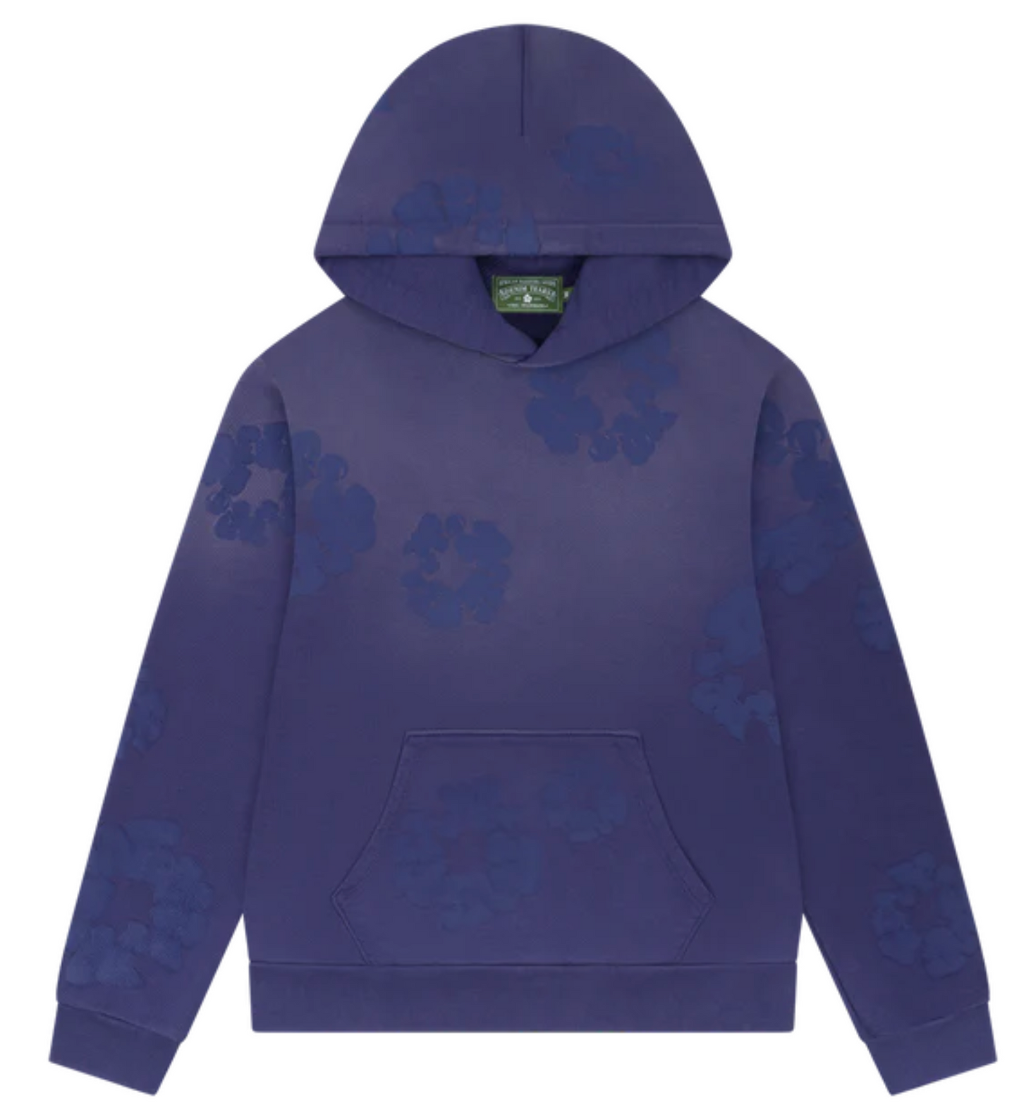 Denim Tears Mono Cotton Wreath Washed Blue Hoodie Size XL