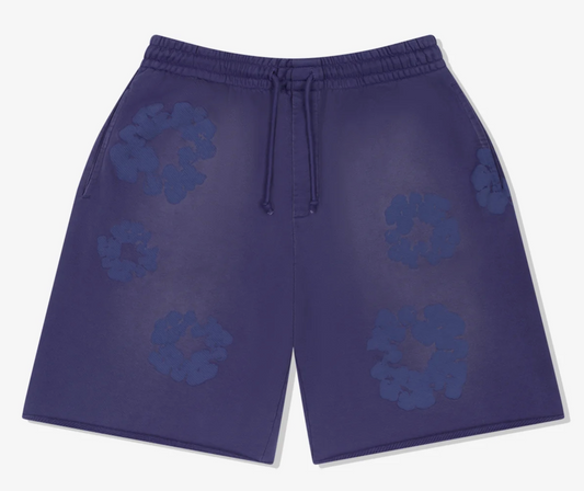 Denim Tears Mono Cotton Wreath Washed Blue Sweatshorts LG