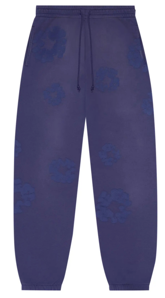 Denim Tears Mono Cotton Wreath Washed Blue Sweatpants LG
