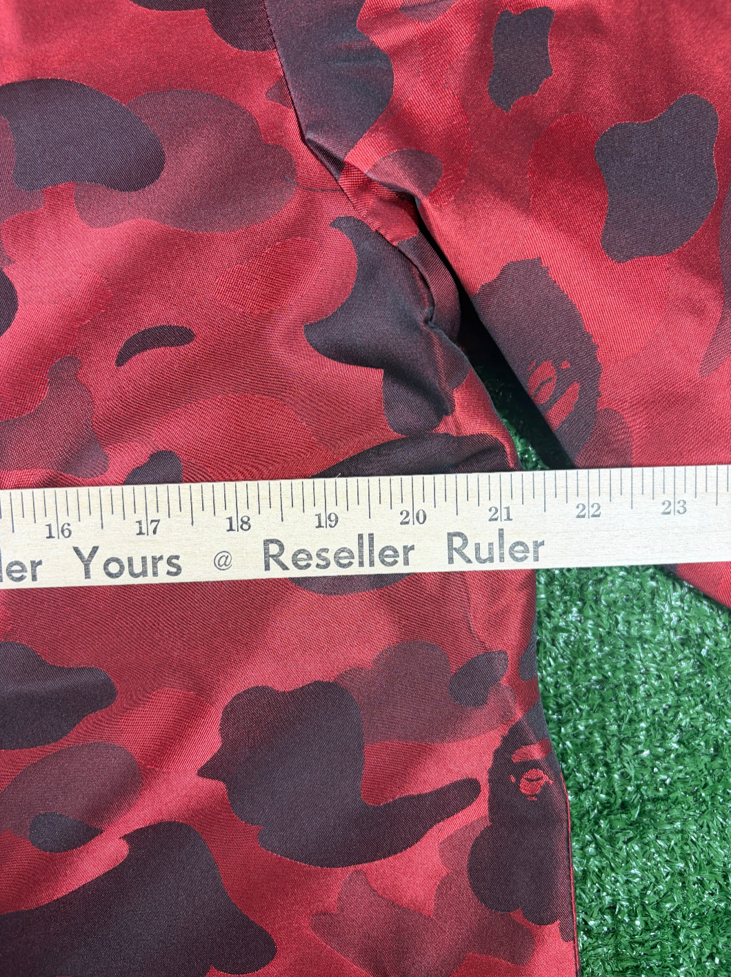 Bape Red Color Camo Padded Chinese Jacket Size Large