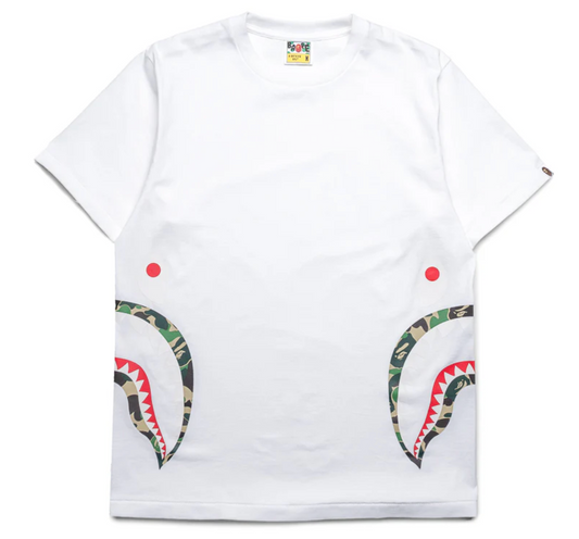 Bape Kids ABC Camo Side Shark Tee White x Green Size 140 K