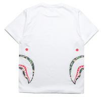 Bape Kids ABC Camo Side Shark Tee White x Green Size 140 K