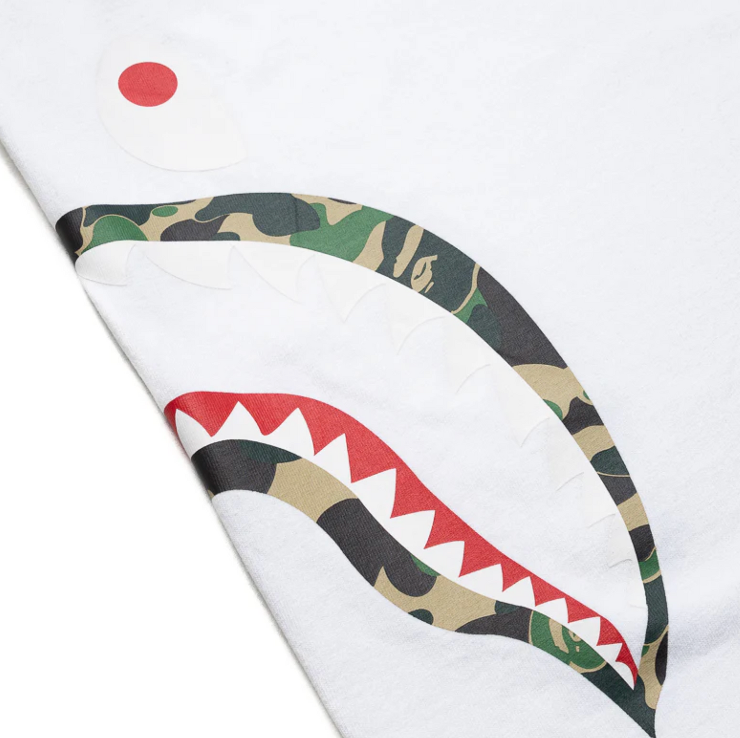 Bape Kids ABC Camo Side Shark Tee White x Green Size 140 K