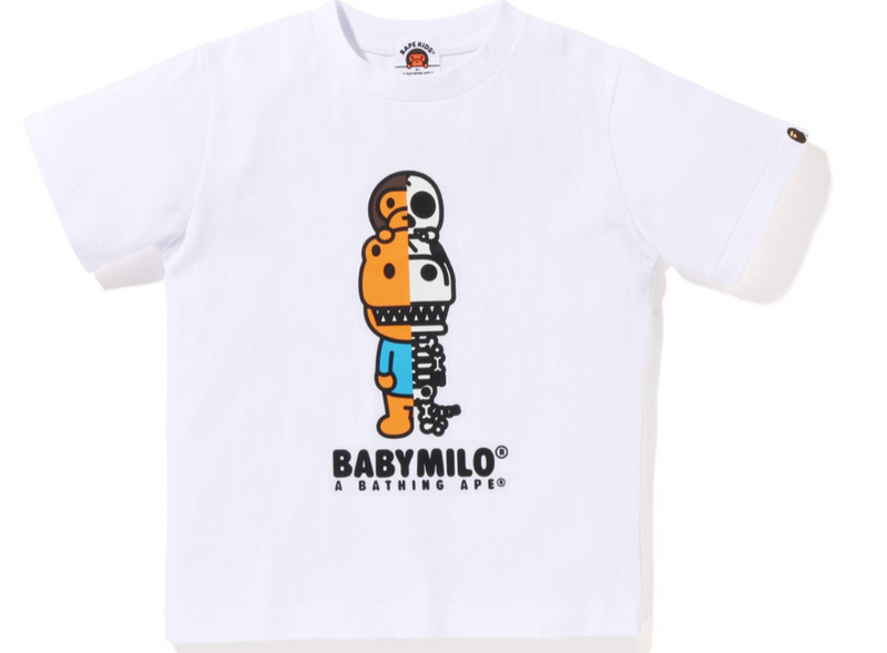 Bape Kids Glow In The Dark Rex Bone Tee White Size 140 K
