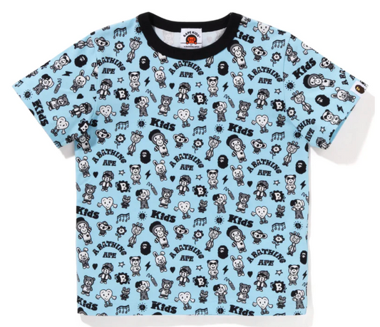 Bape Kids x Chocomoo Milo Friends Tee Blue Size 140 K