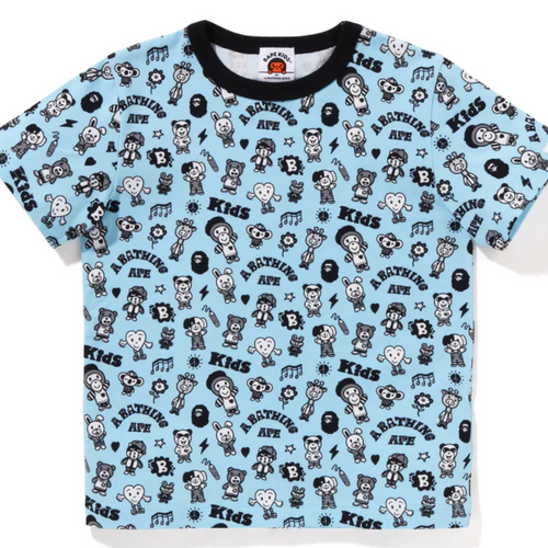 Bape Kids x Chocomoo Milo Friends Tee Blue Size 140 K
