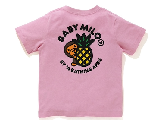 Bape Kids Baby Milo Pineapple Tee Pink Size 140 K