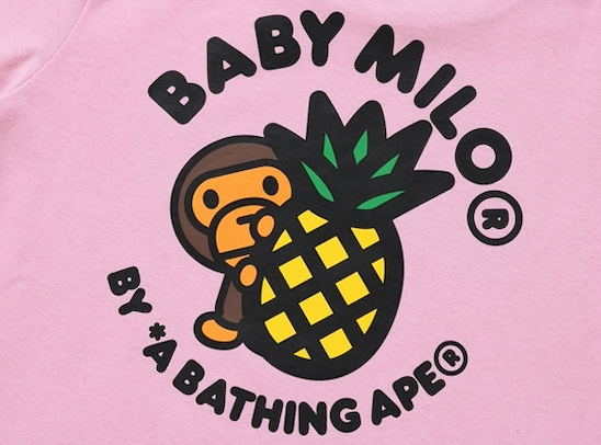 Bape Kids Baby Milo Pineapple Tee Pink Size 140 K