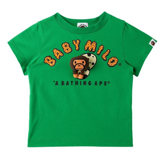 Bape Kids Baby Milo Plush Doll In An Egg Tee Green Size 140 K