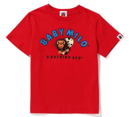 Bape Kids Baby Milo Plush Doll In An Egg Tee Red Size 140 K