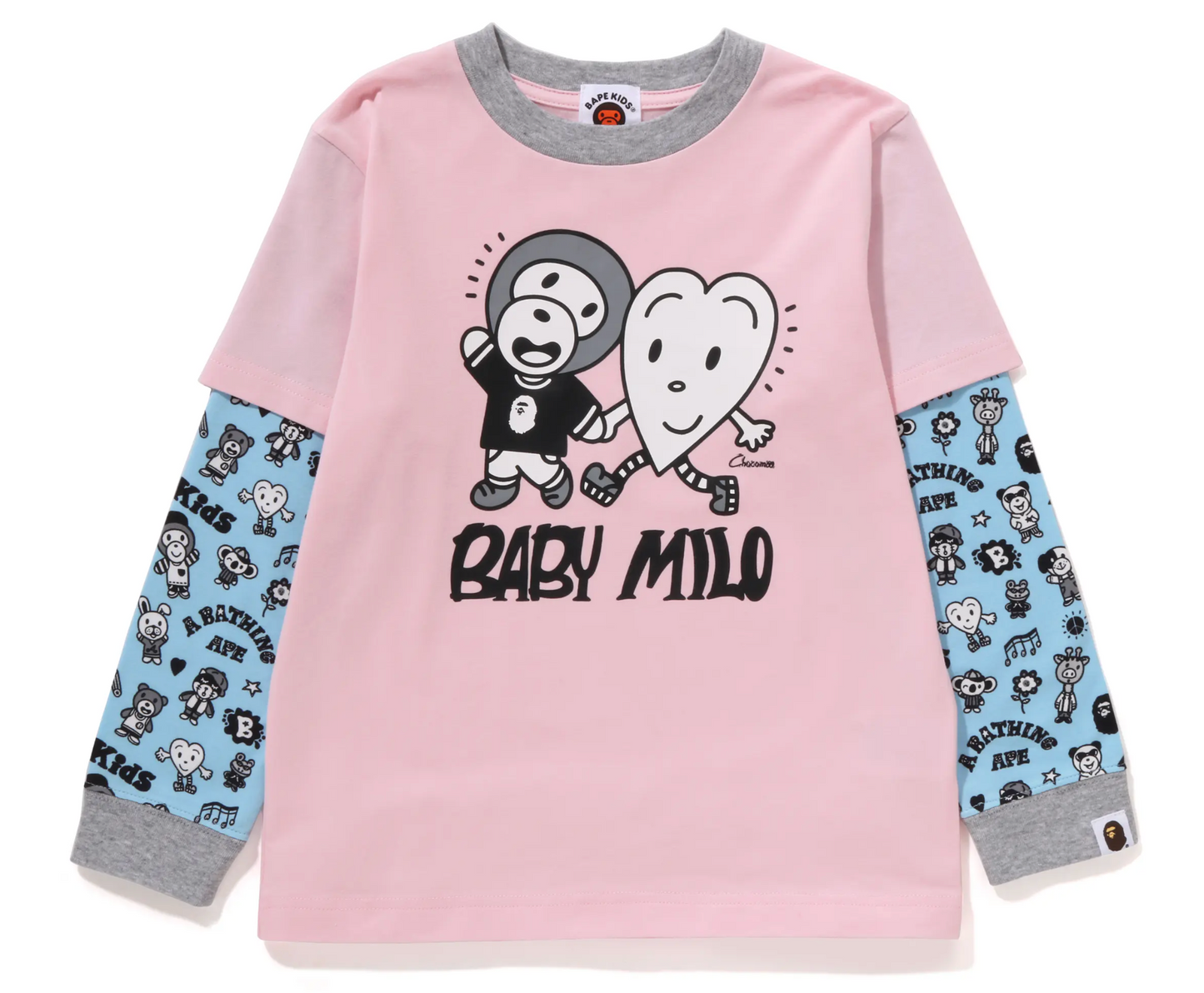 Bape Kids X Chocomoo Pink Baby Milo Friends Romper Size 70