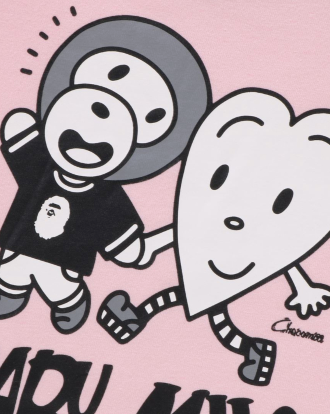 Bape Kids X Chocomoo Pink Baby Milo Friends Romper Size 70