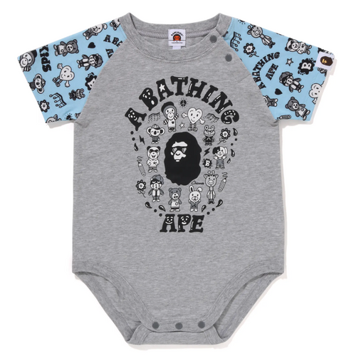 Bape Kids X Chocomoo Milo Friends Grey Bodysuit Size 70