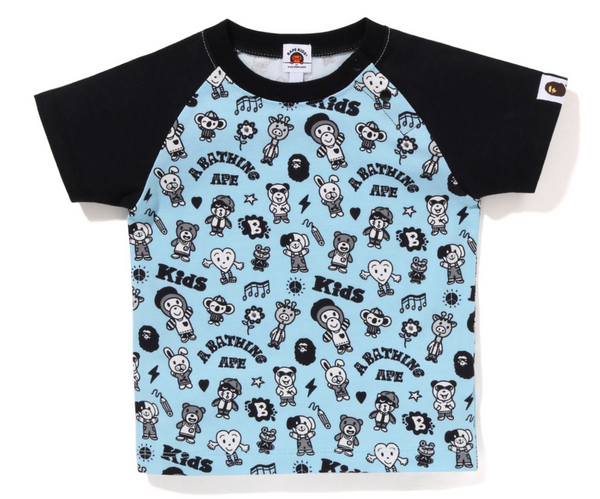 Bape Kids X Chocomoo Milo Friends Baby Blue Shirt Size 70
