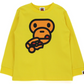 Bape Kids Baby Milo Pizza L/S Tee Yellow Size 140 K